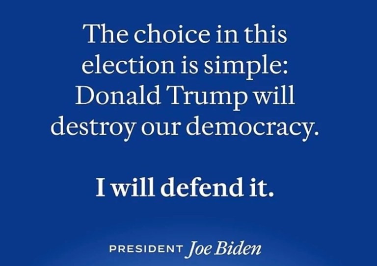 Will Democrats now stop calling Trump a threat to democracy?